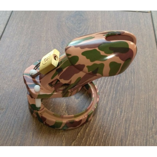 Camouflage Acrylic Chastity Cage
