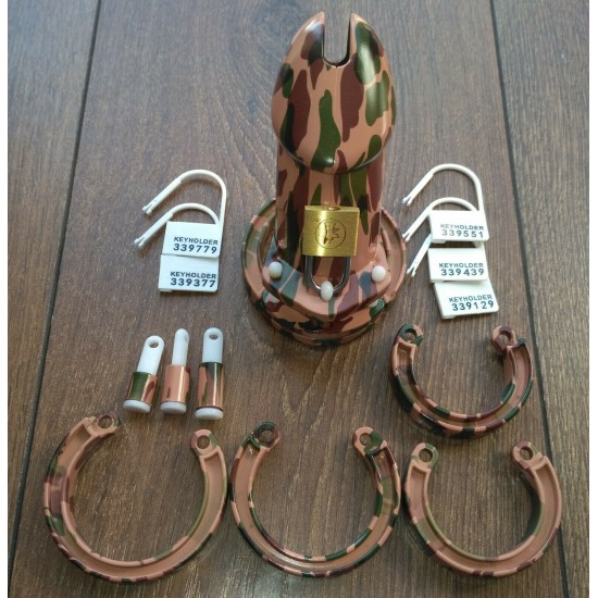 Camouflage Acrylic Chastity Cage