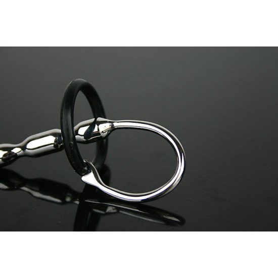 Urethral Sound with Silicone Penis Ring - 97mm Long - 10mm Thick