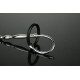 Stainless Steel Urethral Sound with Silicone Penis Ring