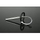Stainless Steel Urethral Sound with Silicone Penis Ring