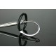 Stainless Steel Urethral Sound with Silicone Penis Ring