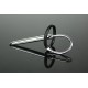 Stainless Steel Urethral Sound with Silicone Penis Ring