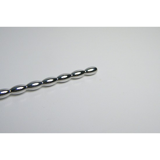 Thin Urethral Sound with 11 Ridges - 158mm Long - 10mm Thick