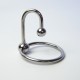 Penis Ring with Urethral Insert - Stainless Steel
