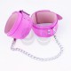 Pink Faux Leather Bondage Ankle Cuffs