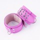 Pink Faux Leather Bondage Ankle Cuffs