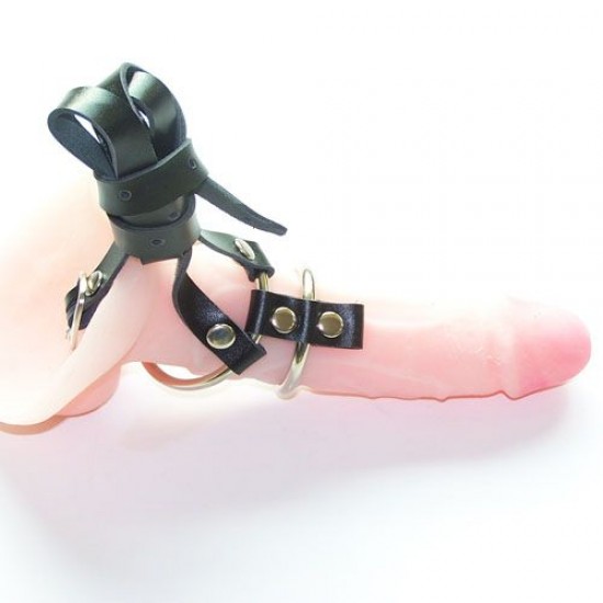 2 Gates To Hell Penis Rings with Leather Belt