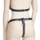 Black Faux Leather Strappy Female Fetishwear
