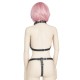 Black Faux Leather Strappy Female Fetishwear