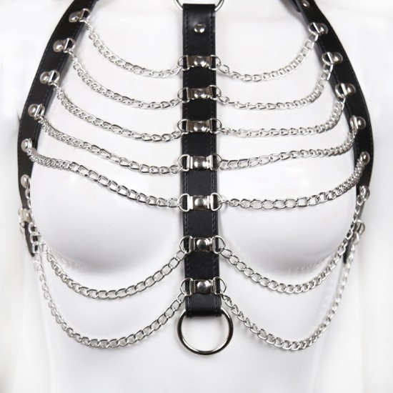 Faux Leather and Chain Female Fetishwear