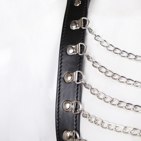 Faux Leather and Chain Female Fetishwear