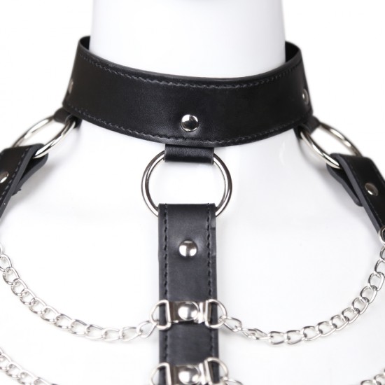 Faux Leather and Chain Female Fetishwear