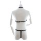 Black Faux Leather 2 Piece Riveted Female Fetishwear