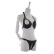 Black Faux Leather Open Bikini Style Female Fetishwear