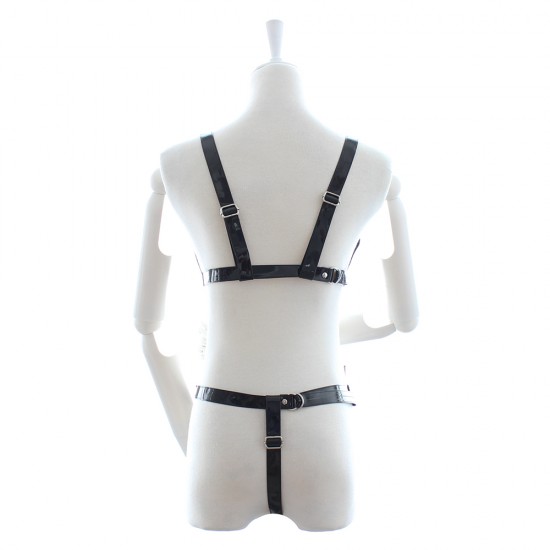 Faux Leather and Chain Female Fetishwear