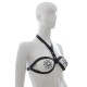 Black Faux Leather Female Fetishwear Open Bikini Top