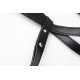 Black Faux Leather Female Fetishwear Open Bikini Top