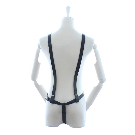 Black Faux Leather Female Fetishwear