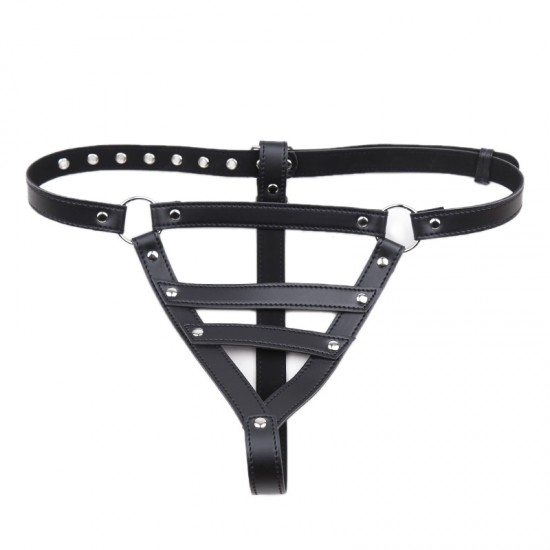 Black Faux Leather Female Fetishwear