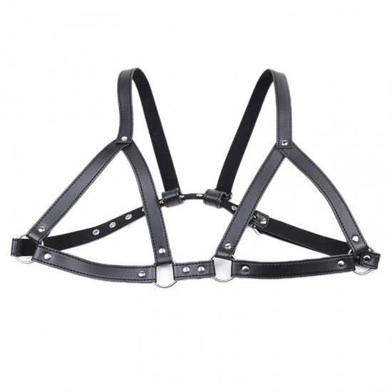 Black Faux Leather Female Fetishwear