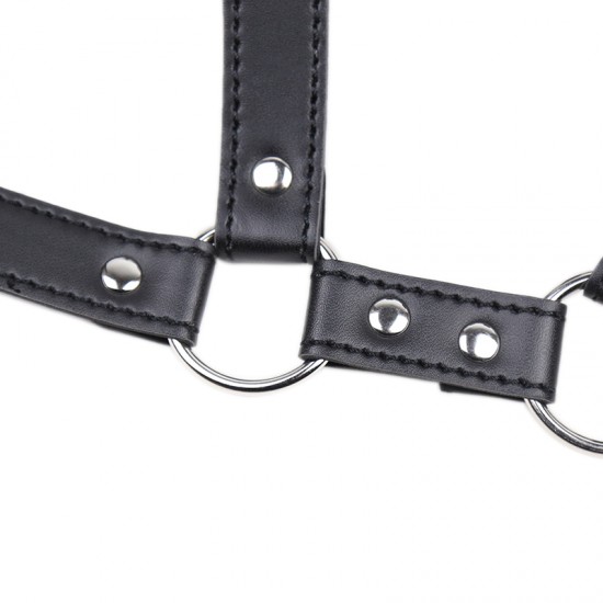 Black Faux Leather Female Fetishwear