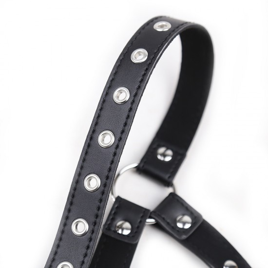 Black Faux Leather Female Fetishwear