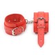Red Faux Leather Ankle Cuffs