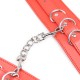 Red Faux Leather Ankle Cuffs