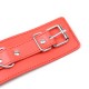 Red Faux Leather Ankle Cuffs