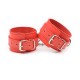 Red Faux Leather Ankle Cuffs