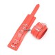 Red Faux Leather Ankle Cuffs