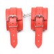 Red Faux Leather Ankle Cuffs