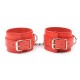 Red Faux Leather Ankle Cuffs