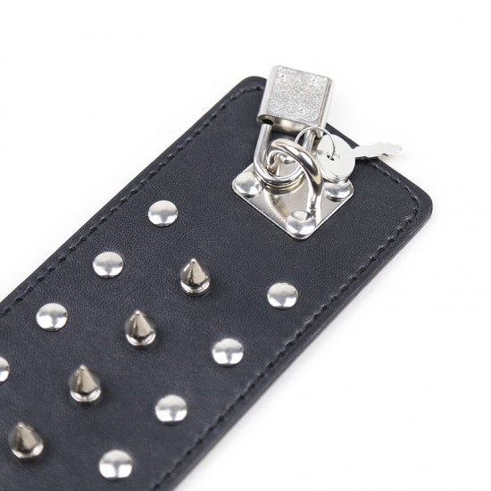 Spiked Black Ankle Cuffs