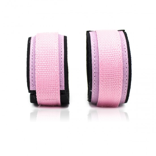 Strong Nylon Pink Hook and Loop Fastening Wrist Cuffs