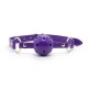 Purple Faux Leather Ball Gag